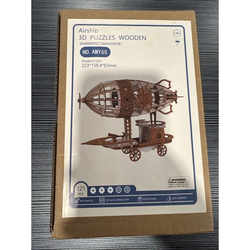Airship 3D Wooden Puzzle 121 Pcs Mechanical Model Kit No. AMY65